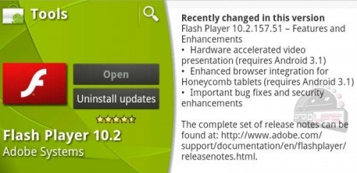Flash Update Android 3.1 Flash Update Android 3.1