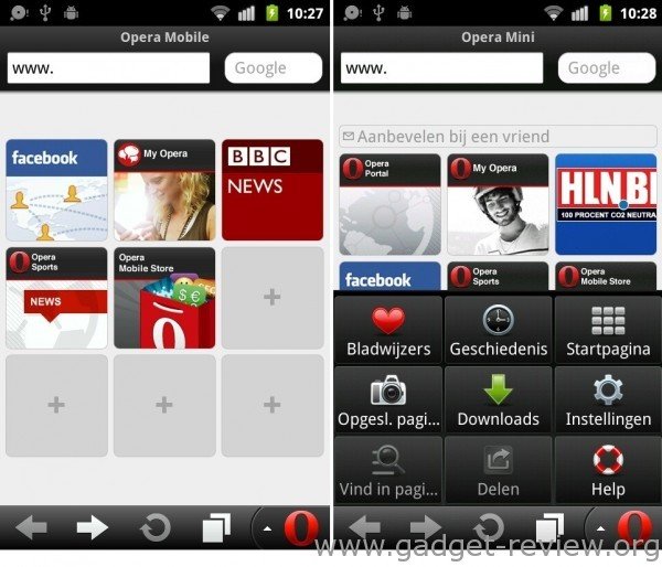 Opera Mobile 6.1 Opera Mini 11.1 Opera Mobile 6.1 Opera Mini 11.1