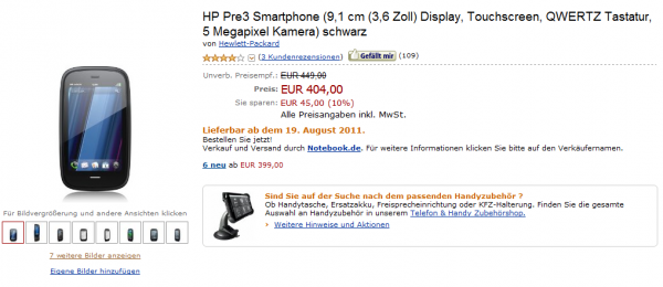 HP Pre3 Amazon