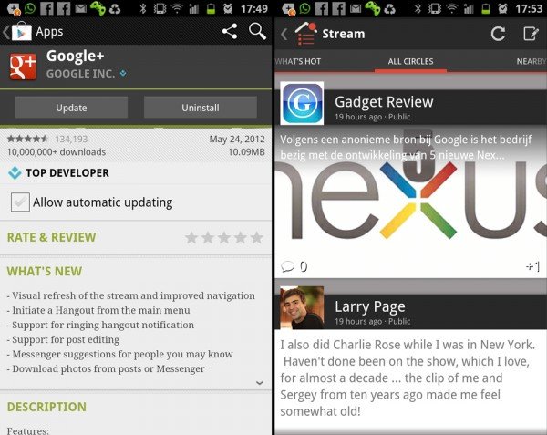 Google+ Update Google+ Update